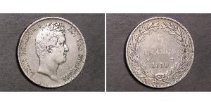 5 Франк Июльская монархия (1830-1848) Серебро Луи-Филипп I (1773 -1850)