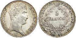5 Франк Первая Французская империя (1804-1814) Серебро Наполеон I(1769 - 1821)