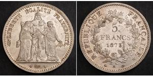 5 Франк Третья французская республика (1870-1940)  Серебро 