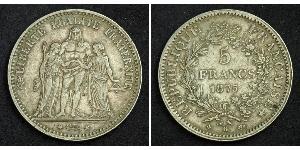 5 Франк Третья французская республика (1870-1940)  Серебро 