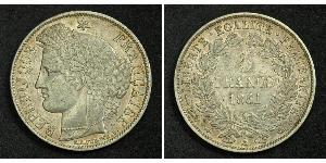 5 Франк French Second Republic (1848-1852) Срібло 
