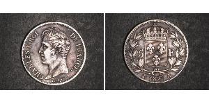 5 Франк Kingdom of France (1815-1830) Срібло Карл X король Франції (1757-1836)