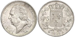 5 Франк Kingdom of France (1815-1830) Срібло 