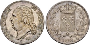 5 Франк Kingdom of France (1815-1830) Срібло 