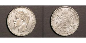 5 Франк Second French Empire (1852-1870) Срібло Наполеон ІІІ Бонапарт (1808-1873)