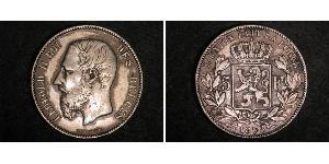 5 Франк Бельгія Срібло Леопольд II (1835 - 1909)