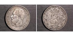 5 Франк Бельгія Срібло Леопольд II (1835 - 1909)