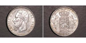 5 Франк Бельгія Срібло Леопольд II (1835 - 1909)