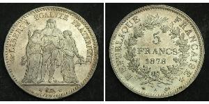 5 Франк Третя французька республіка (1870-1940)  Срібло 