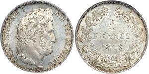 5 Франк Франція / July Monarchy (1830-1848) Срібло Луі-Філіп I (1773 -1850)