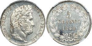 5 Франк Франція / July Monarchy (1830-1848) Срібло Луі-Філіп I (1773 -1850)