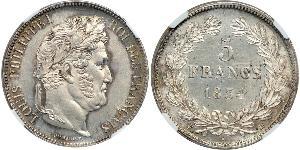 5 Франк Франція / July Monarchy (1830-1848) Срібло Луі-Філіп I (1773 -1850)