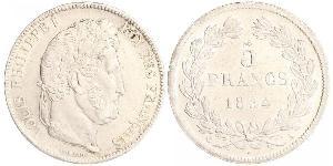 5 Франк Франція / July Monarchy (1830-1848) Срібло Луі-Філіп I (1773 -1850)