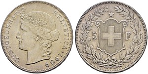 5 Франк Швейцарія Срібло 