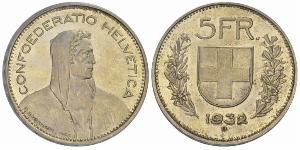 5 Франк Швейцарія Срібло 