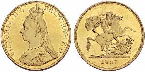 5 Фунт Британская империя (1497 - 1949) / Соединённое королевство Великобритании и Ирландии (1801-1922) Золото Виктория (1819 - 1901)