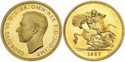 5 Фунт Великобритания (1922-) Золото Георг VI (1895-1952)