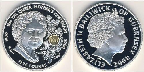 5 Фунт Гернси Серебро 
