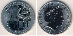 5 Фунт Гибралтар Серебро Елизавета II (1926-2022)