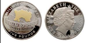 5 Фунт Джерси (1066 - ) Серебро Елизавета II (1926-2022)