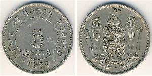 5 Цент Северное Борнео (1882-1963)  