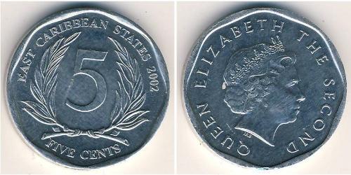 5 Цент  Алюміній Єлизавета II (1926-2022)