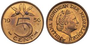 5 Цент Королевство Нидерланды (1815 - ) Бронза 