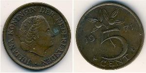 5 Цент Королівство Нідерланди (1815 - ) Бронза 