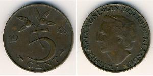 5 Цент Королівство Нідерланди (1815 - ) Бронза 