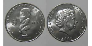 5 Цент Cook Islands (1965 - ) Никель/Медь Елизавета II (1926-2022)