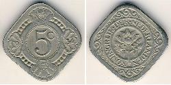 5 Цент Королевство Нидерланды (1815 - ) Никель/Медь 