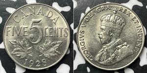 5 Цент Канада Нікель Георг V (1865-1936)