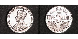 5 Цент Канада Нікель Георг V (1865-1936)