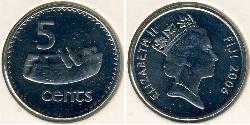 5 Цент Fiji (1970 - ) Нікель/Мідь 
