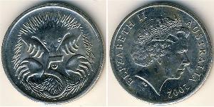 5 Цент Австралія (1939 - ) Нікель/Мідь Єлизавета II (1926-2022)