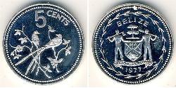 5 Цент Беліз (1981 - ) Нікель/Мідь 