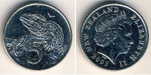5 Цент Нова Зеландія Нікель/Мідь Єлизавета II (1926-2022)