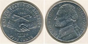 5 Цент США (1776 - ) Нікель/Мідь Томас Джефферсон (1743-1826)