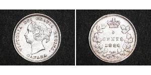 5 Цент Канада Серебро Виктория (1819 - 1901)