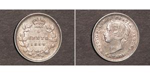 5 Цент Канада Серебро Виктория (1819 - 1901)