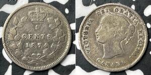 5 Цент Канада Серебро Виктория (1819 - 1901)