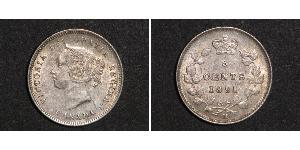5 Цент Канада Серебро Виктория (1819 - 1901)