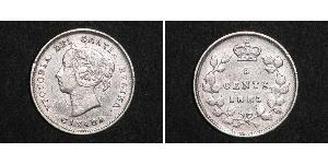 5 Цент Канада Серебро Виктория (1819 - 1901)