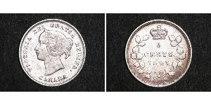 5 Цент Канада Серебро Виктория (1819 - 1901)