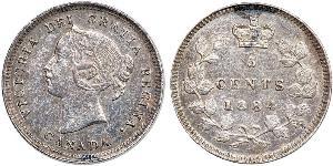 5 Цент Канада Серебро Виктория (1819 - 1901)