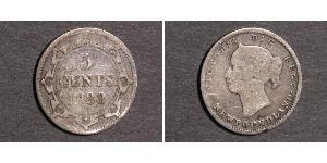 5 Цент Ньюфаундленд и Лабрадор Серебро Виктория (1819 - 1901)