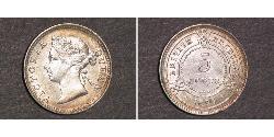 5 Цент Британский Гондурас (1862-1981) Срібло Вікторія (1819 - 1901)