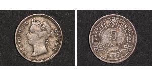5 Цент Британский Гондурас (1862-1981) Срібло Вікторія (1819 - 1901)