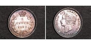 5 Цент Канада Срібло Вікторія (1819 - 1901)