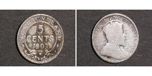 5 Цент Канада Срібло Едвард VII (1841-1910)